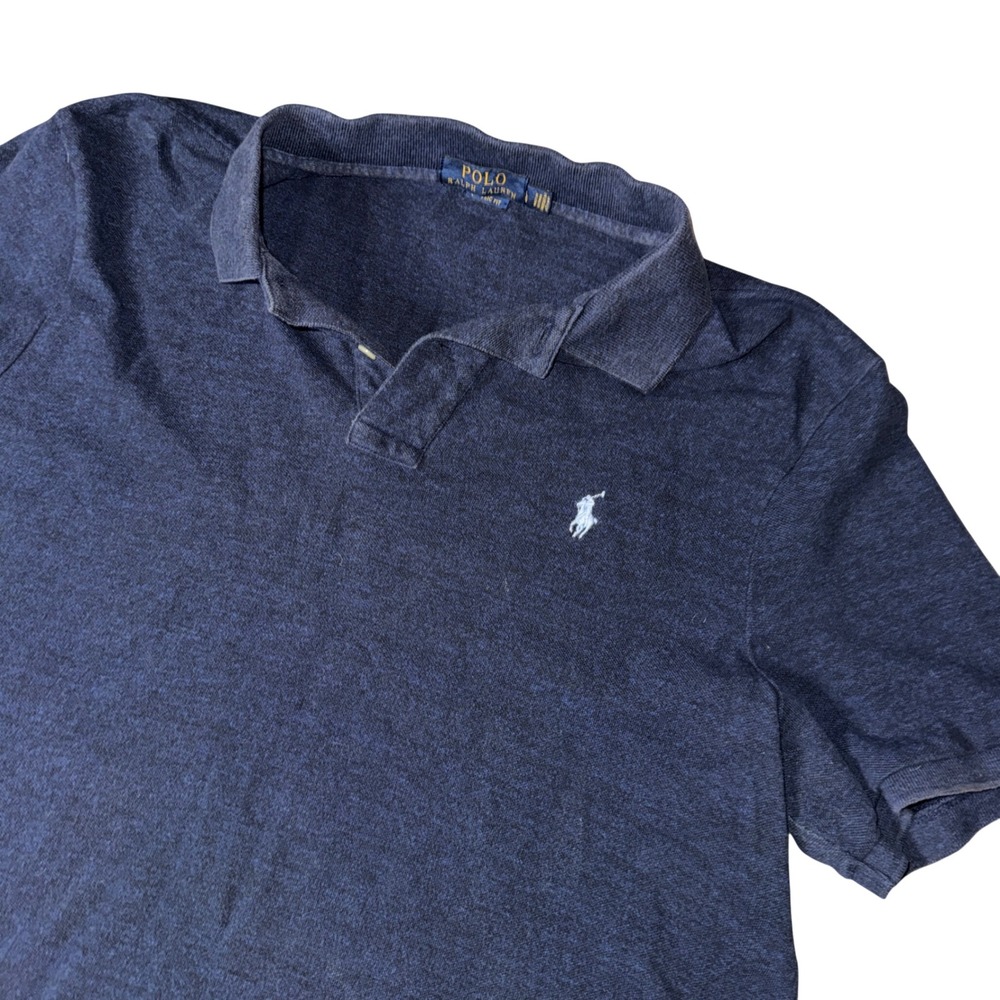Polo Ralph Lauren Mens Classic‎ Fit Navy Blue Short Sleeve Polo Shirt Large